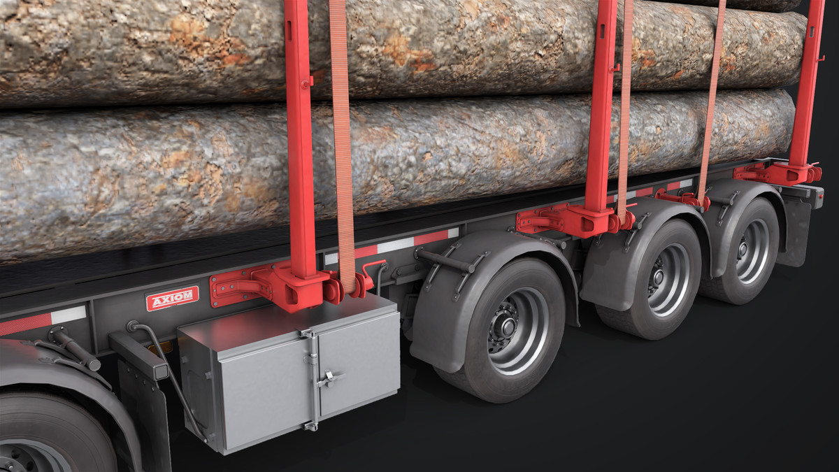 Truck 07 Log Trailer Grey Version URP HDRP Textures