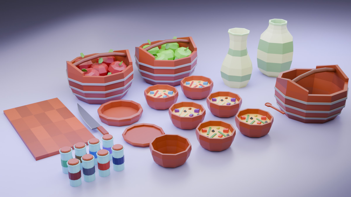 Survival Food Pack – Low Poly Assets