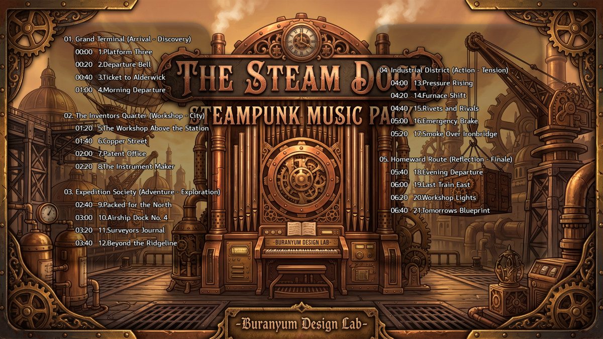 Iron Steam – Steampunk Music Pack Vol. 1 & Vol. 2