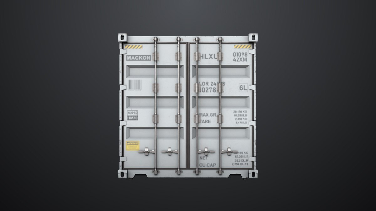 5 Cargo Container 20ft Single Mat URP HDRP Textures