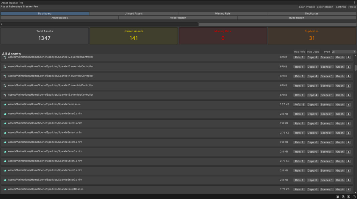 Asset Reference Tracker Pro