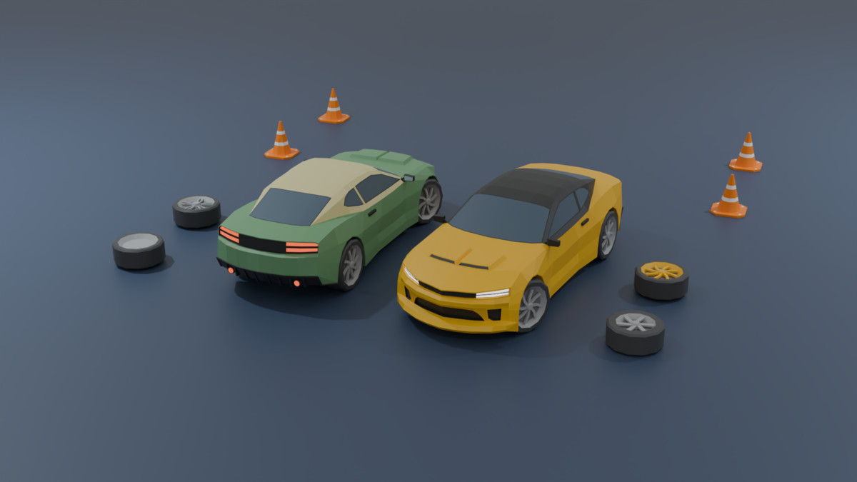 Mobile Optimize-Low Poly Cars