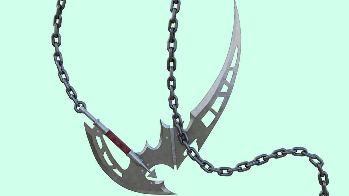 Chain Flail Blade Weapon URP and HDRP Textures