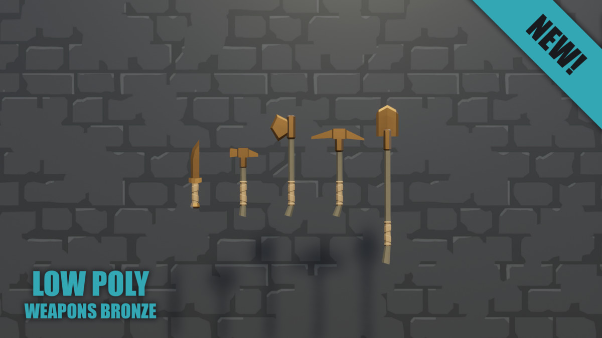 LOW POLY - Weapons Bronze Pack