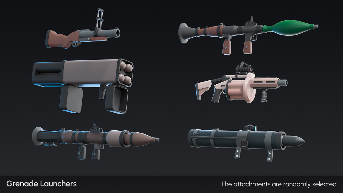 Firearms - Low Poly 3D Models Pack