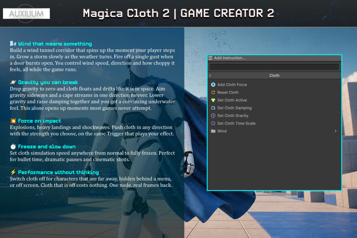 Magica Cloth 2 Integration | Game Creator 2