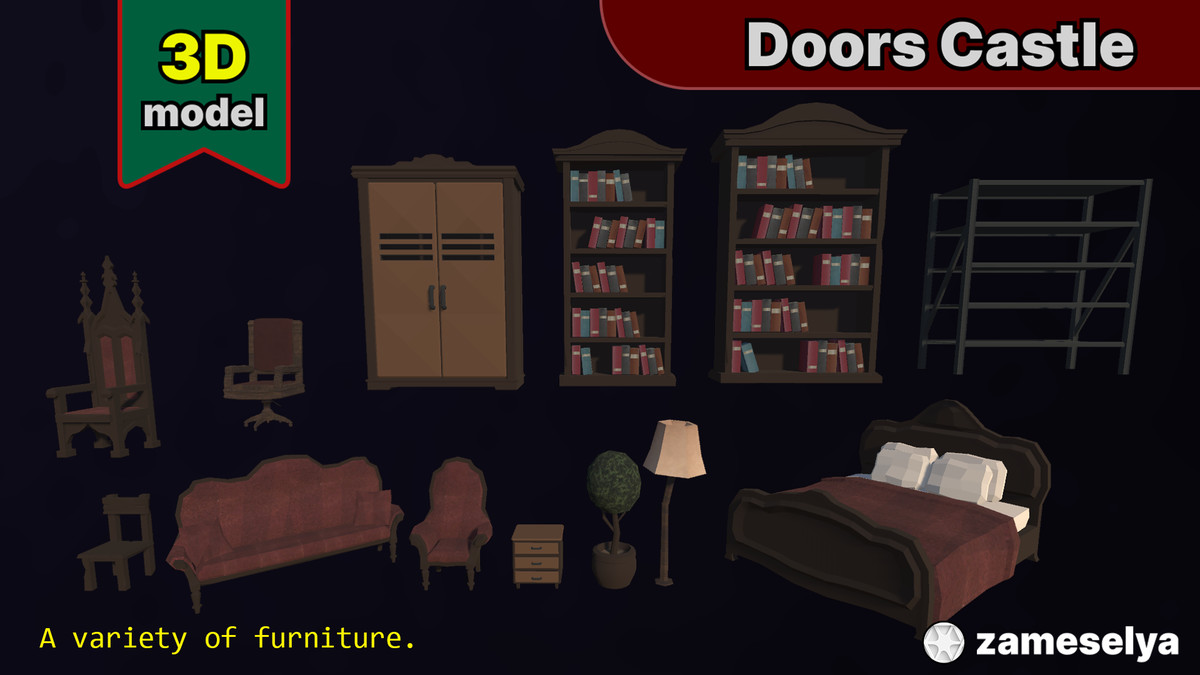 3D Models Doors Castle Pack 1