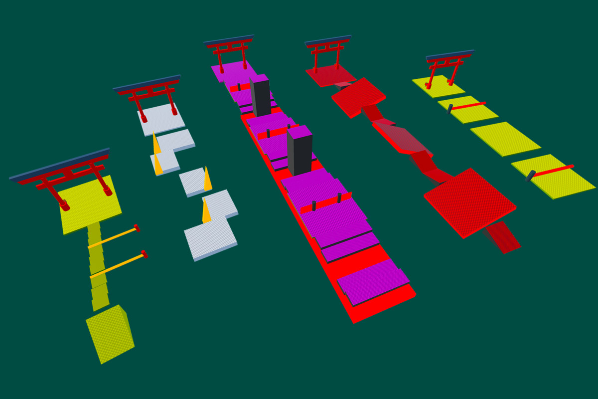 Obby Ninja Run Game Level Pack