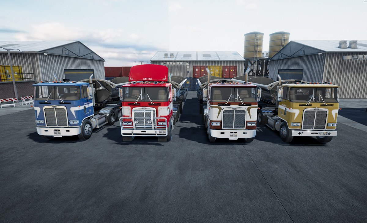 80s cabover sidedump trailer