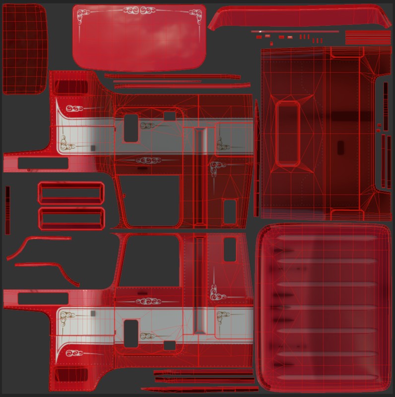 80s cabover with refrigerated trailer