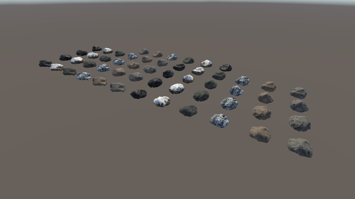 Realistic Rock Pack - Large Rocks Set C