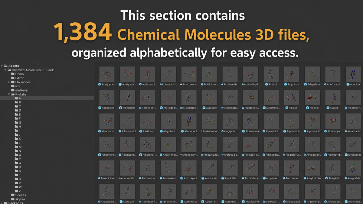 Chemical Molecules 3D Pack