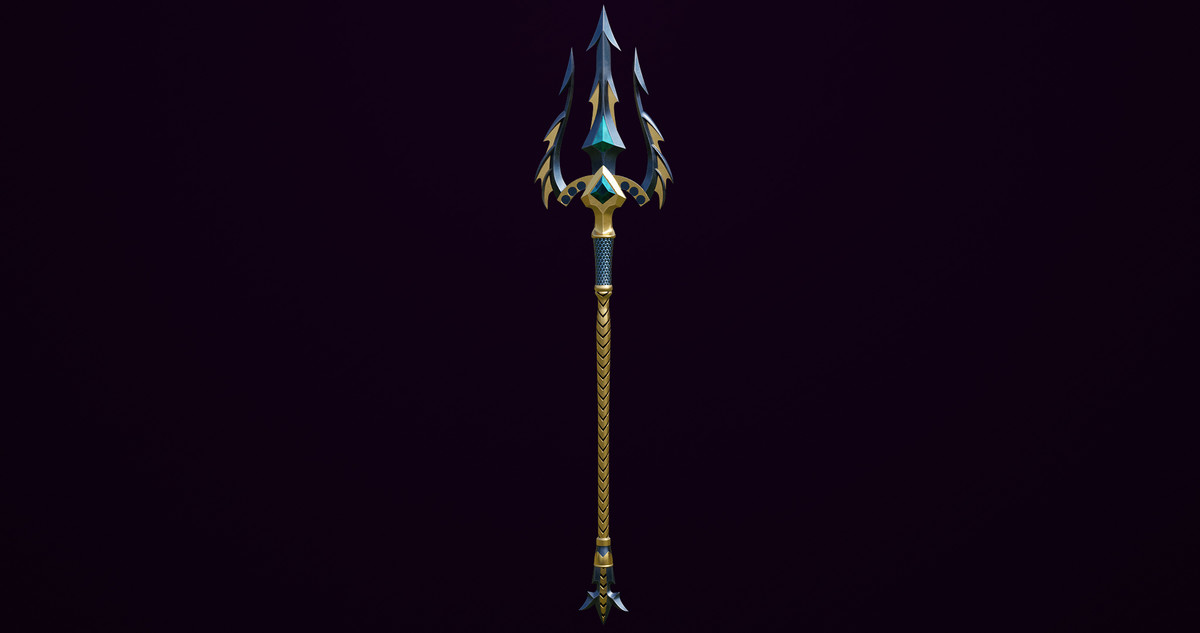 Fantasy Trident 01 URP HDRP Textures