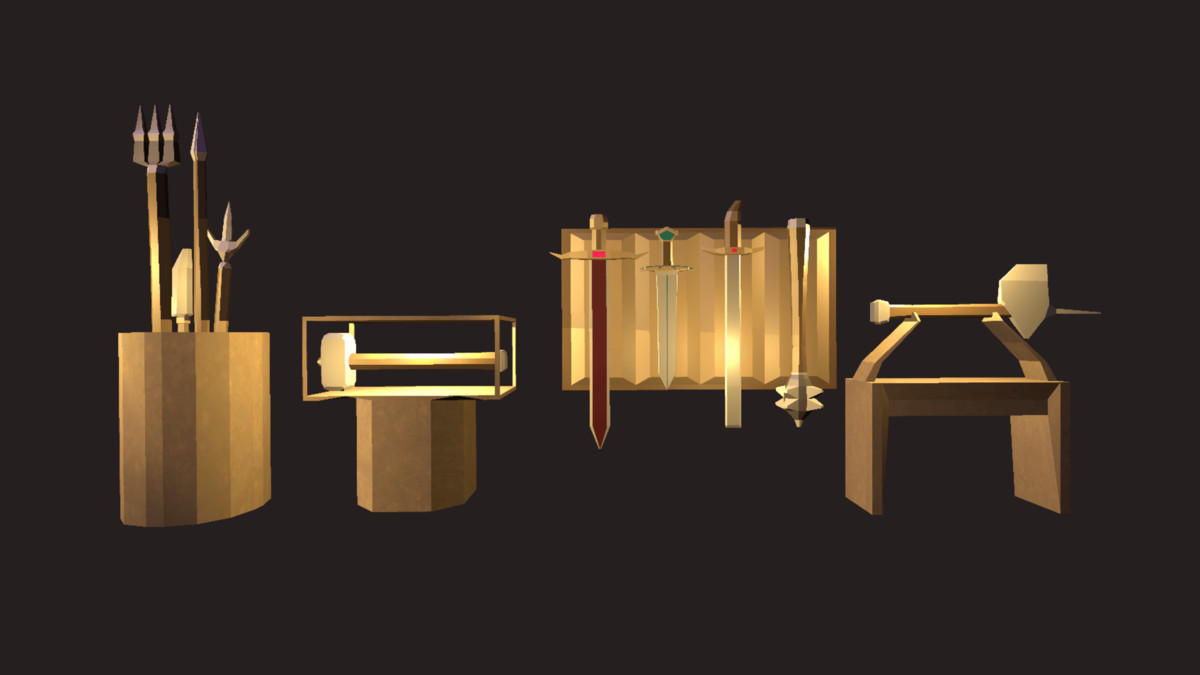 Emberfall – 40 Stylized Low Poly Weapons & Shields