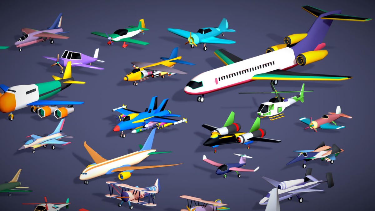 55 Air Vehicle Mega Pack - Toon Air Field - Sky Force Collection - Stylized Set