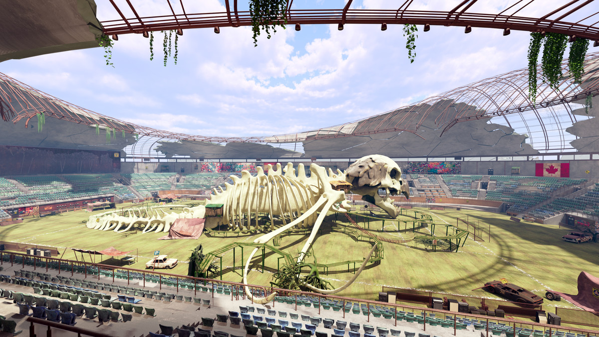 Abandoned Post-Apocalyptic Football Stadium - Modular Environment 3d Level