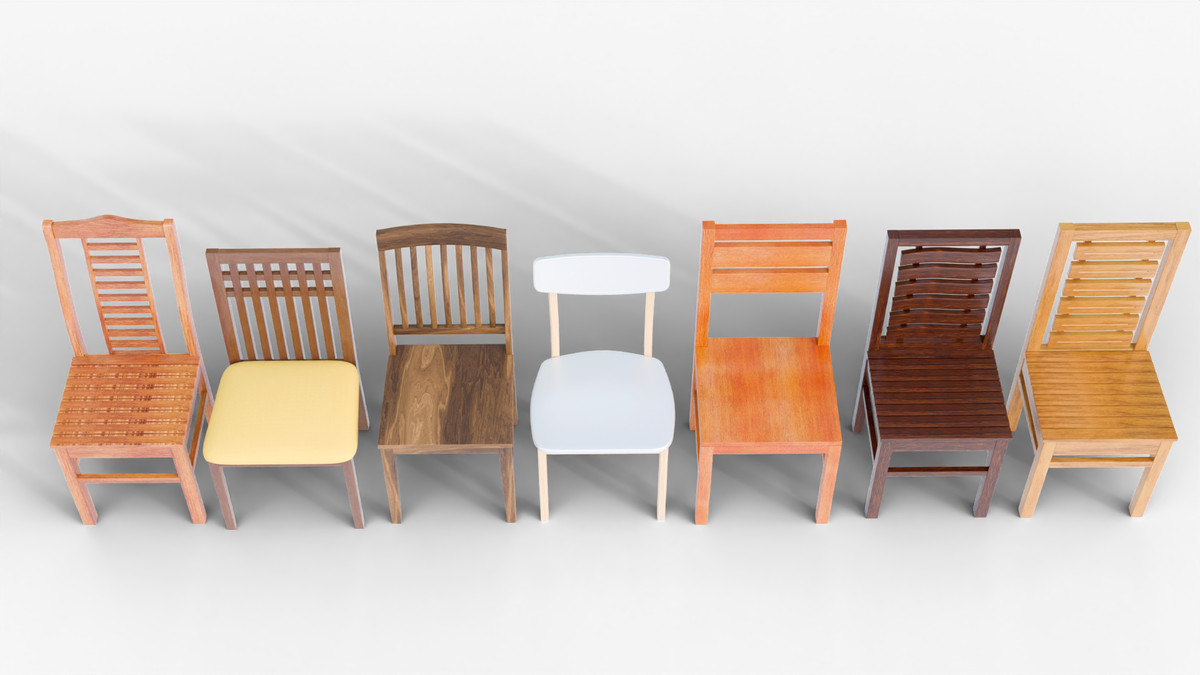 7 Wooden Chair Mega Pack 4