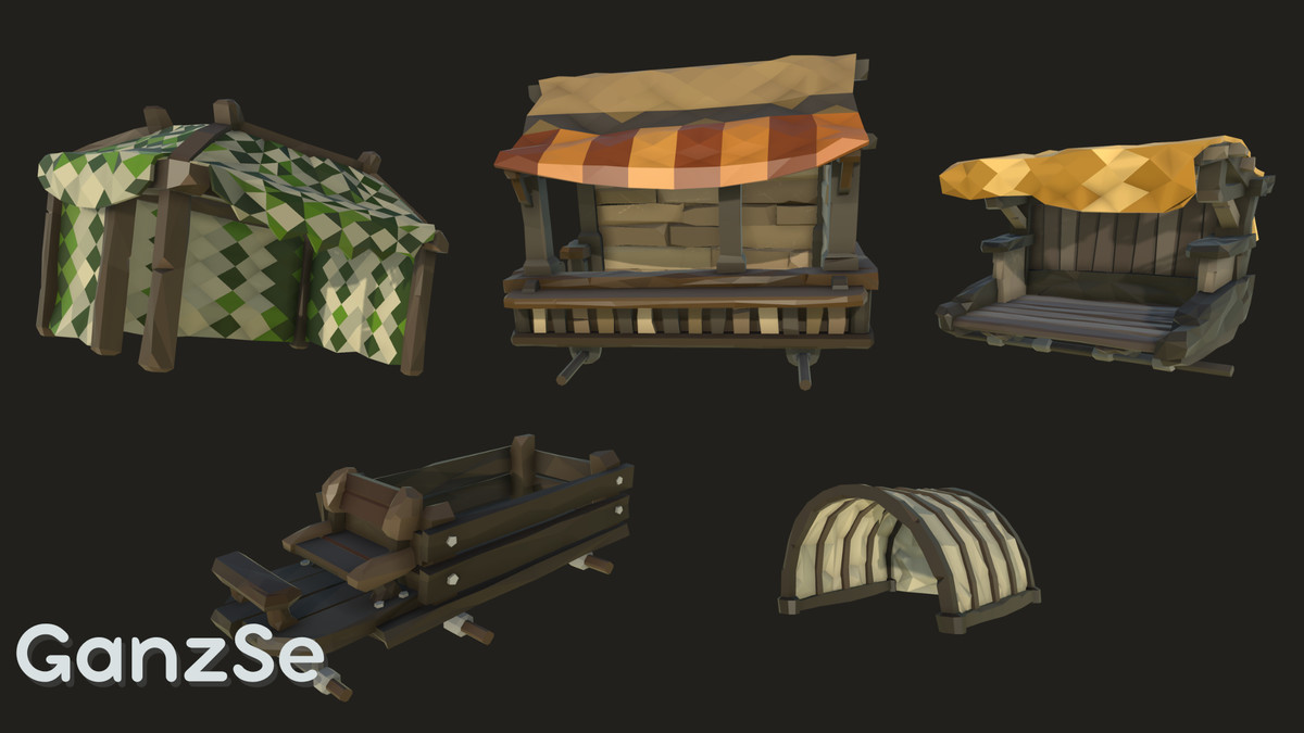 GanzSe Mountain Trade Pass - Stylized Low Poly Environment