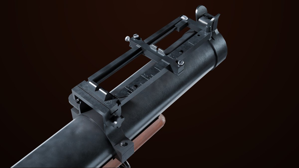 6 Grenade Launcher Black URP HDRP Textures