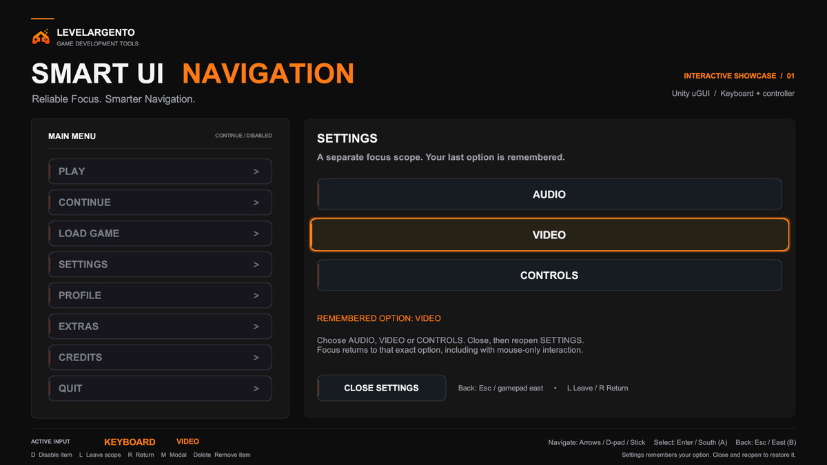 Smart UI Focus & Navigation