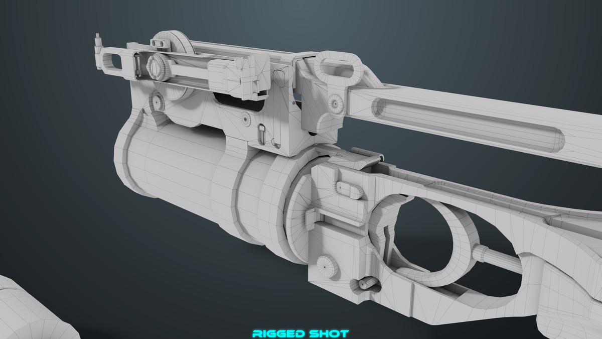Grenade Launcher 03 Standalone Black URP HDRP Textures