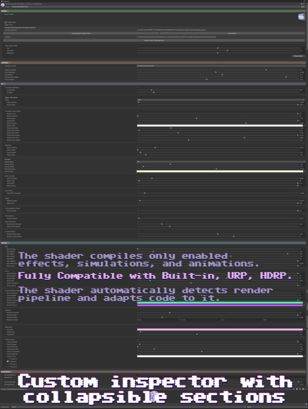 Depth FX Pro – Universal AI Shader Suite (Depth, Parallax, Weather, FX)