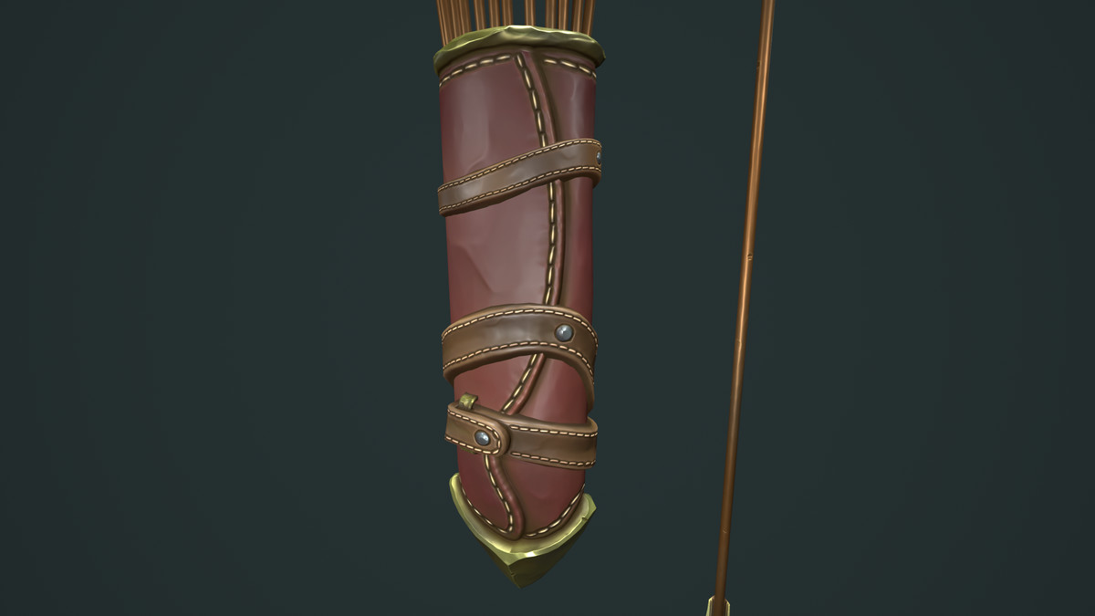 Steampunk bow quiver arrow