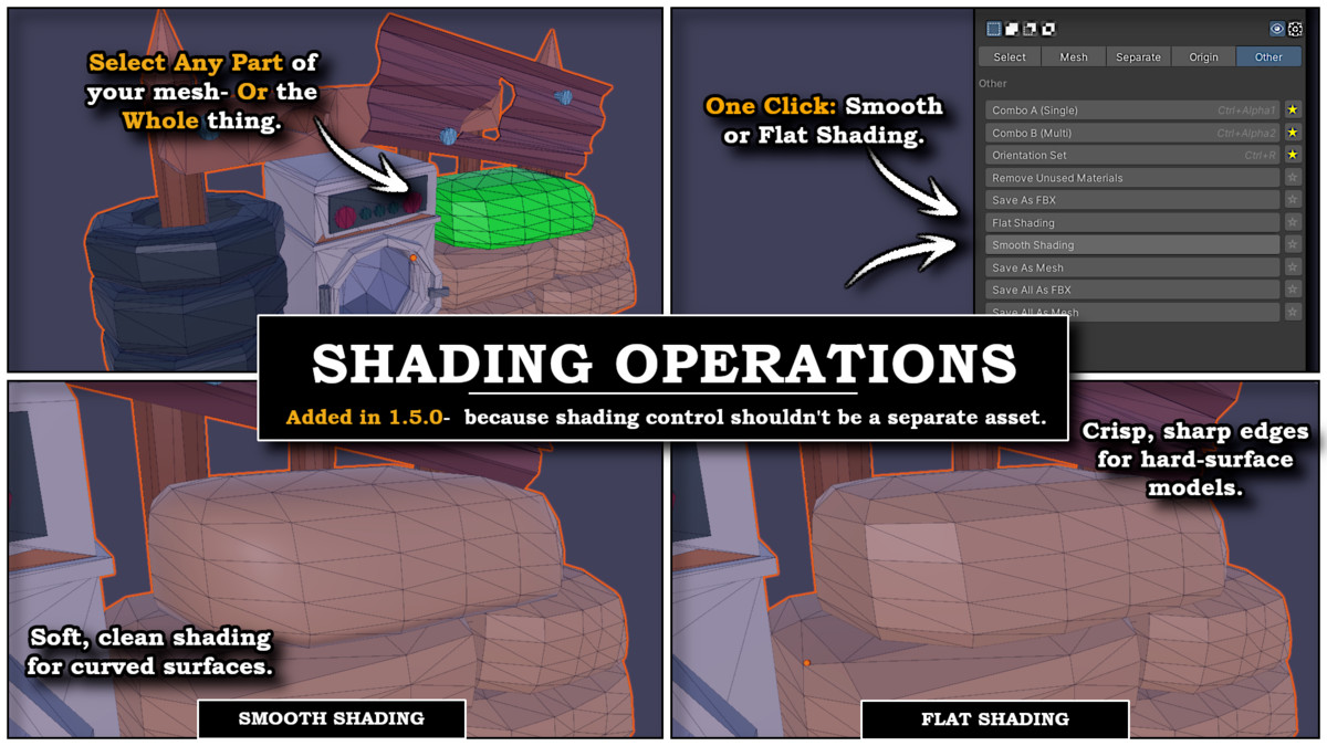 Mesh God 3000 – Mesh Extractor, Pivot & Shading Tools