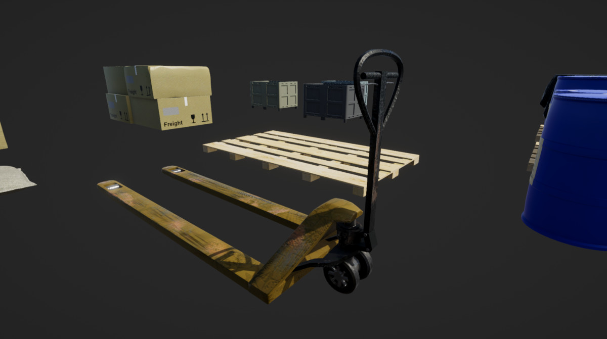 Cargo Pack With LODs And Collisions