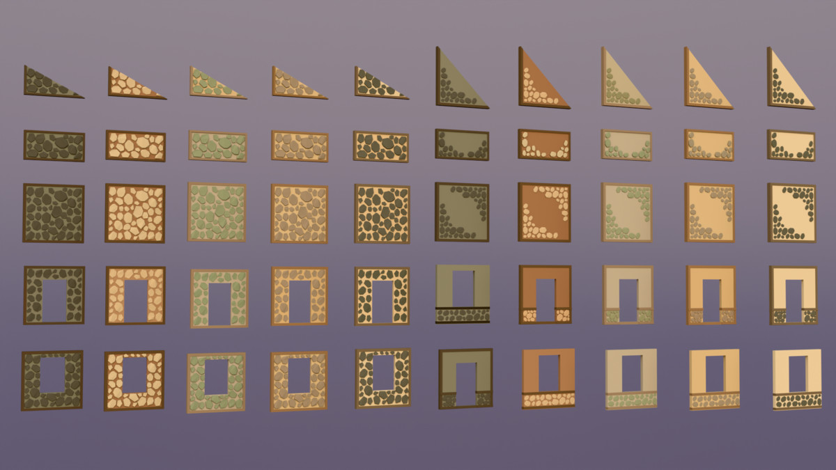 Low Poly 3D Medieval Town Assets