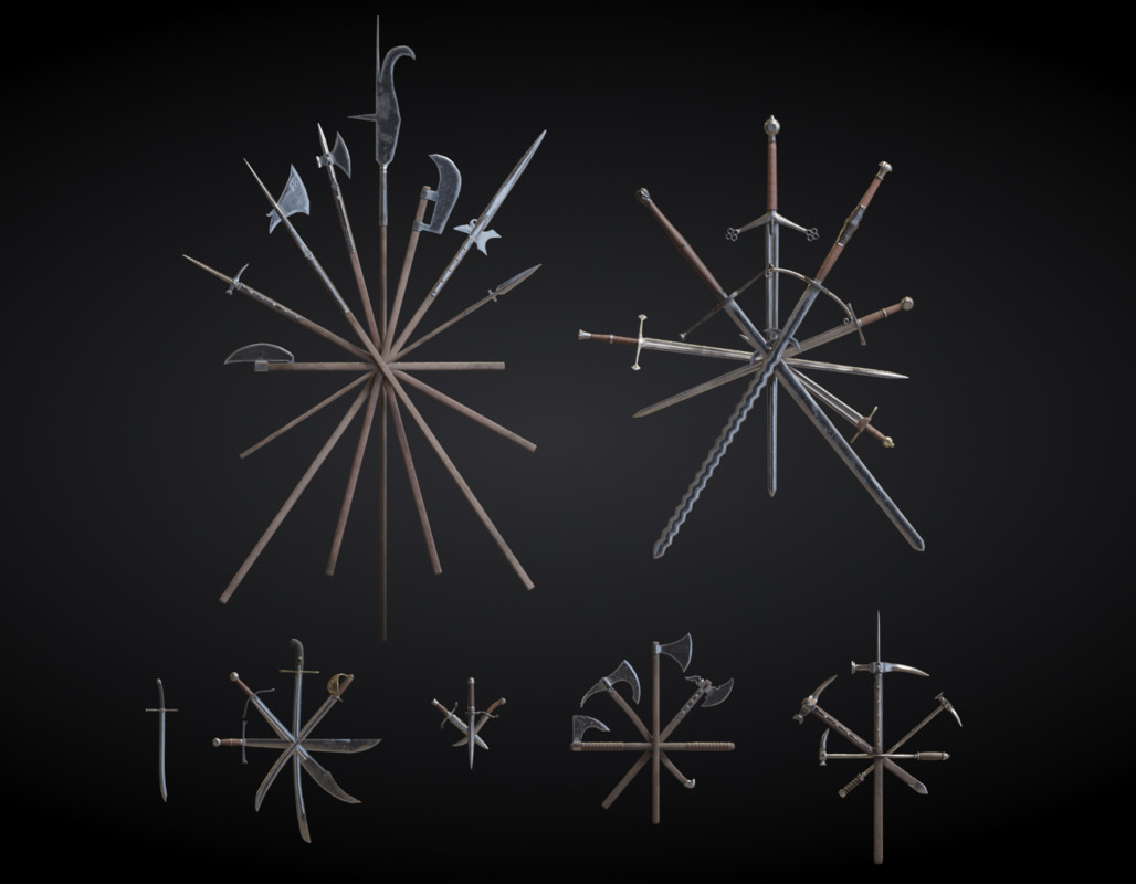 Medieval Weapons, Shields & Bows Bundle