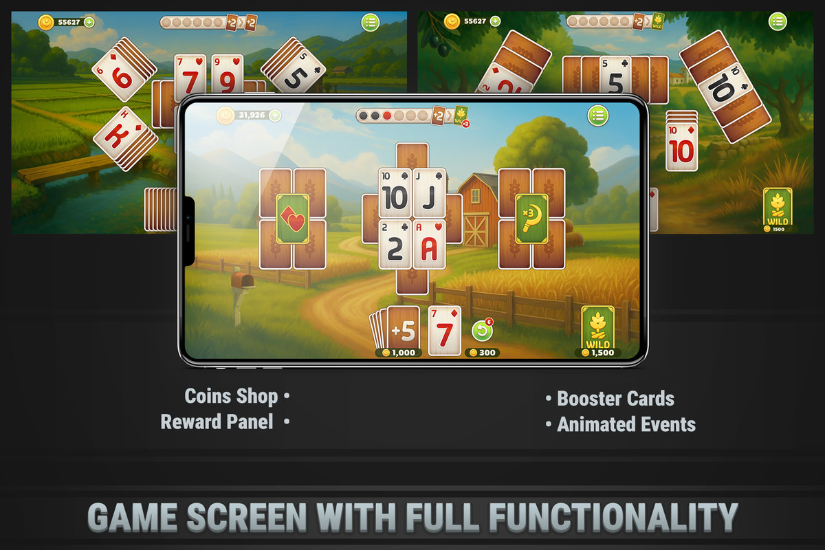 MK Solitaire Kit • Farm TriPeaks Game Template