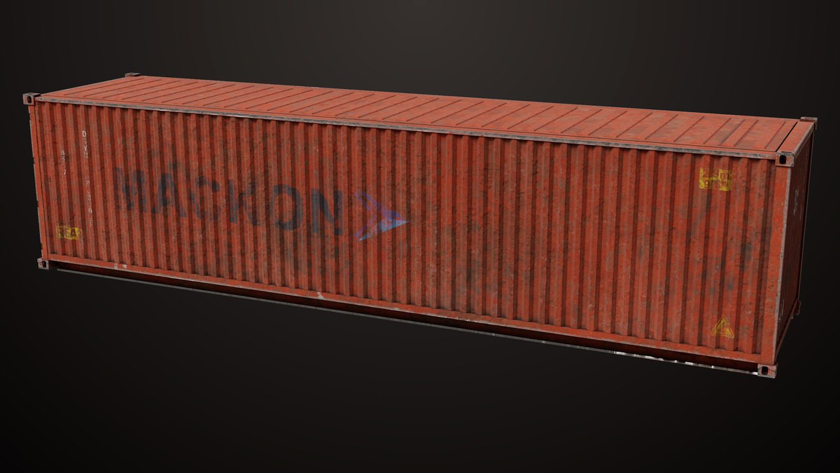 Old Dusty 5 Cargo Container Single Mat URP HDRP Textures
