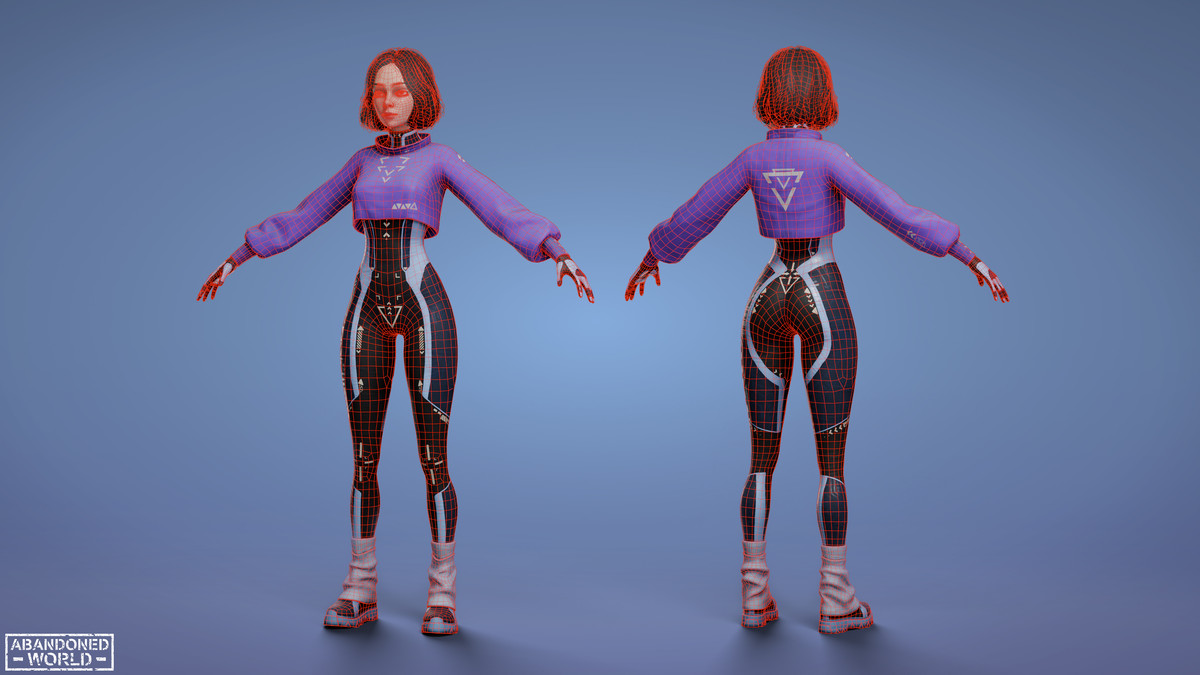Sci-Fi CyberPunk Girl AW
