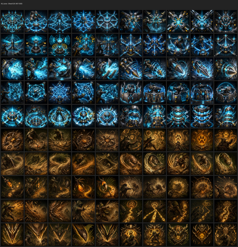 Fantasy RPG Skill Icon And Portrait 1650