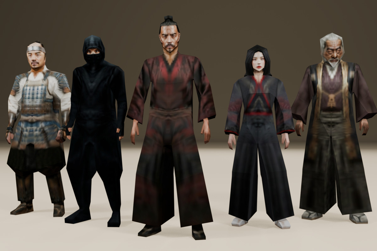 Low Poly Samurai Starter Pack