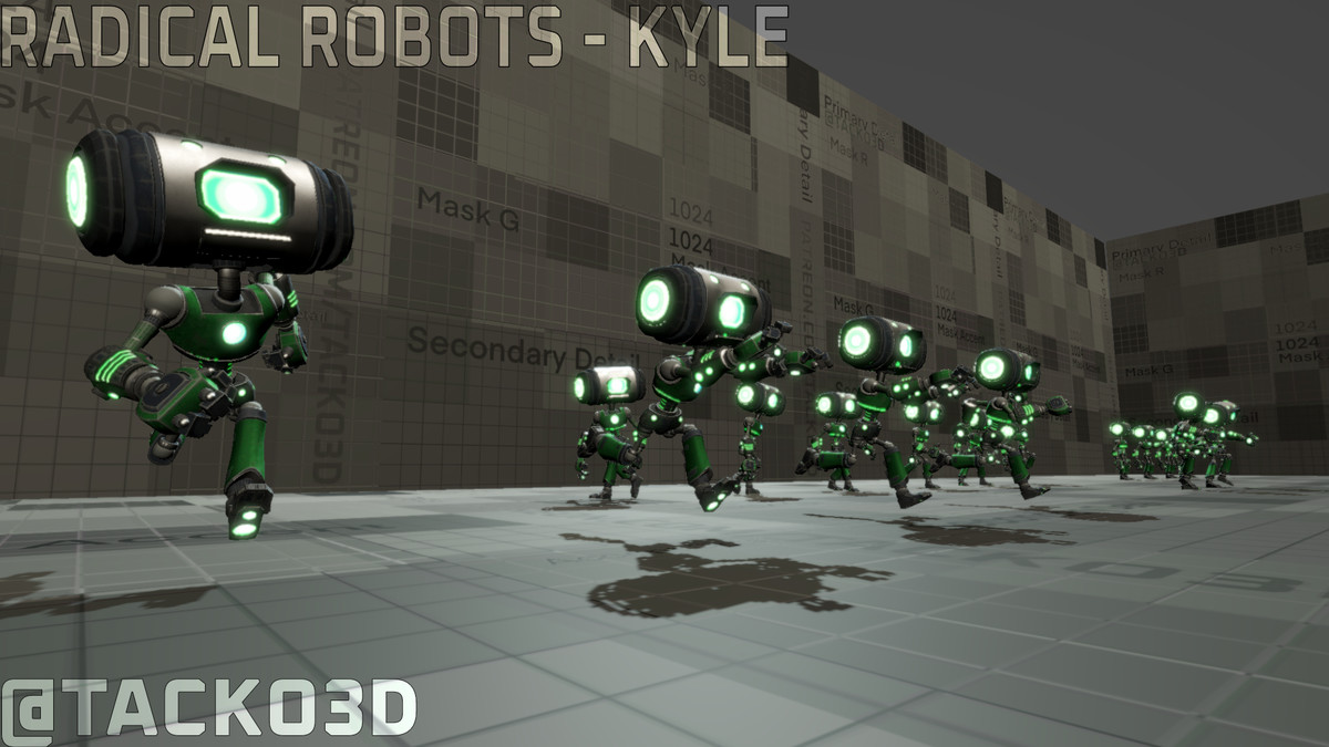 Customizable Robot Character - Kyle the Radical Robot