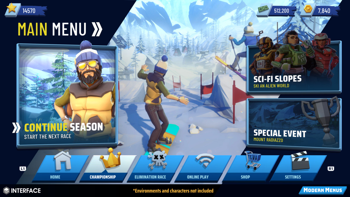 Modern Menus - Synty INTERFACE - GUI