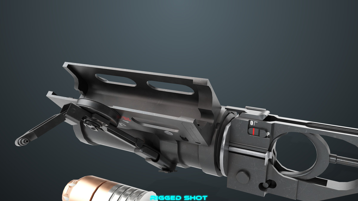 Grenade Launcher 03 Standalone Black URP HDRP Textures