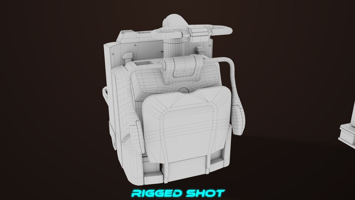 Forklift with Pallet 01 Orange URP HDRP Textures