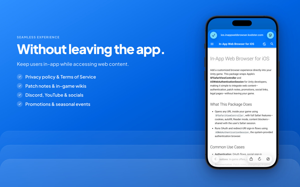 In-App Web Browser for iOS