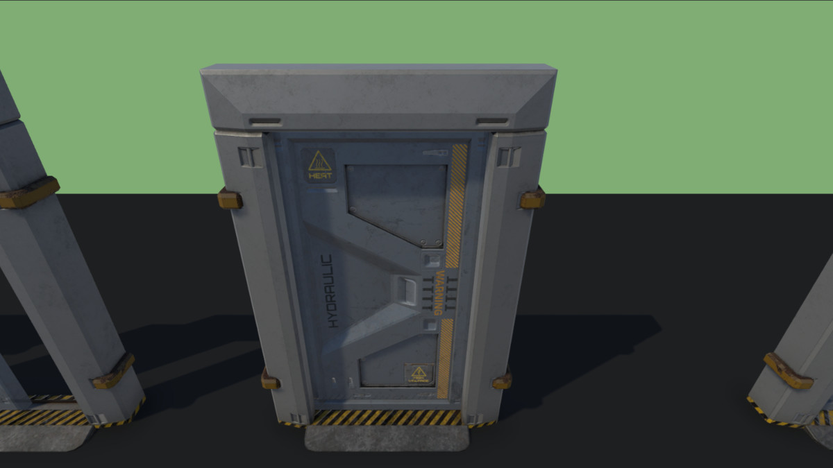 Sci-Fi One-Sided Sliding Door (Invisible Outside Frame)