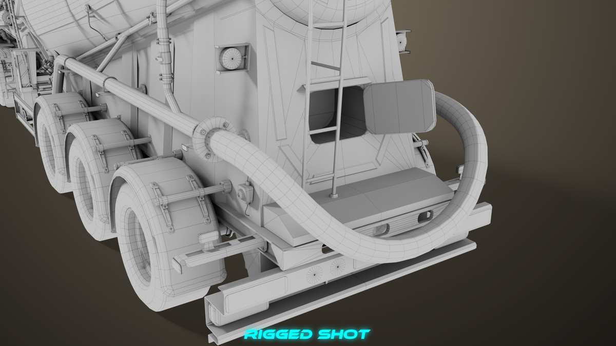 Chassis 06 Cement Trailer 01 Yellow