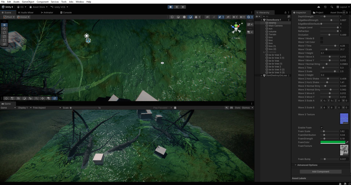Swamp / Water shader (URP)