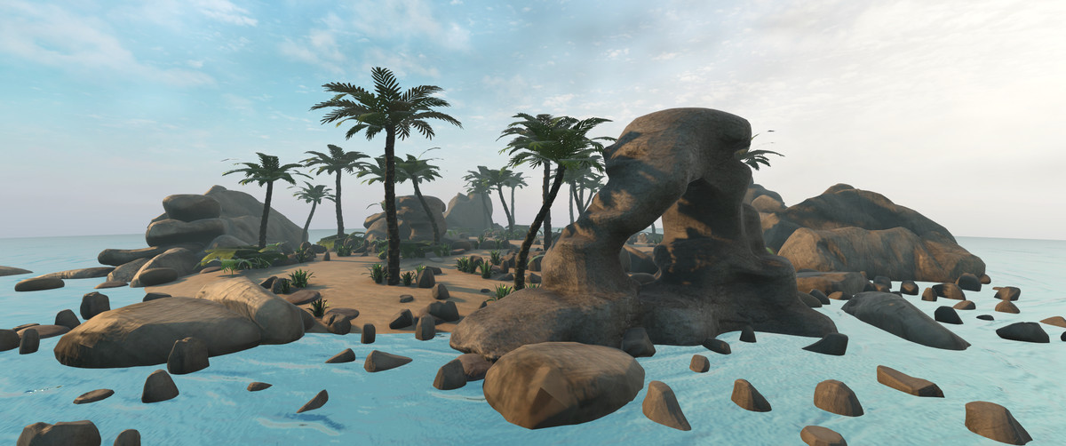 Realistic Beachfront Nature Island 4 Asset Package
