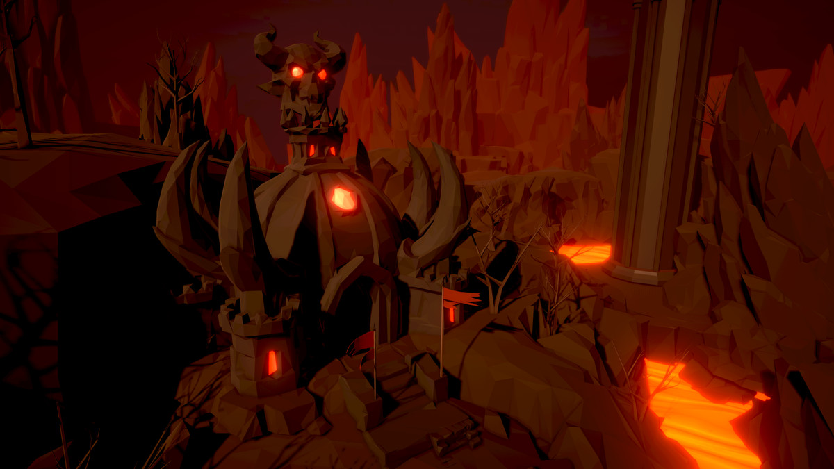 Dark Infernal Fortress - Low Poly