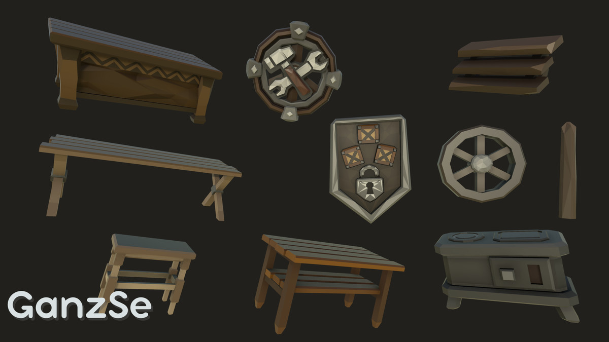 GanzSe Mountain Trade Pass - Stylized Low Poly Environment