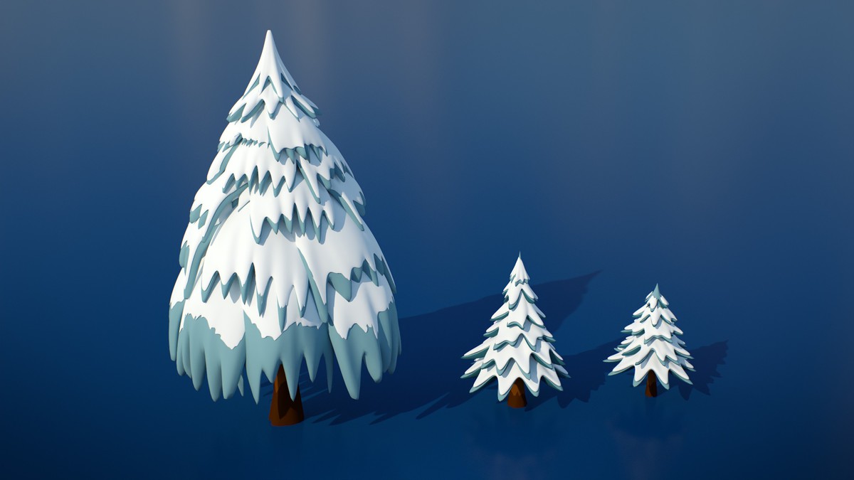 Stylized Lowpoly Winter City Asset Pack