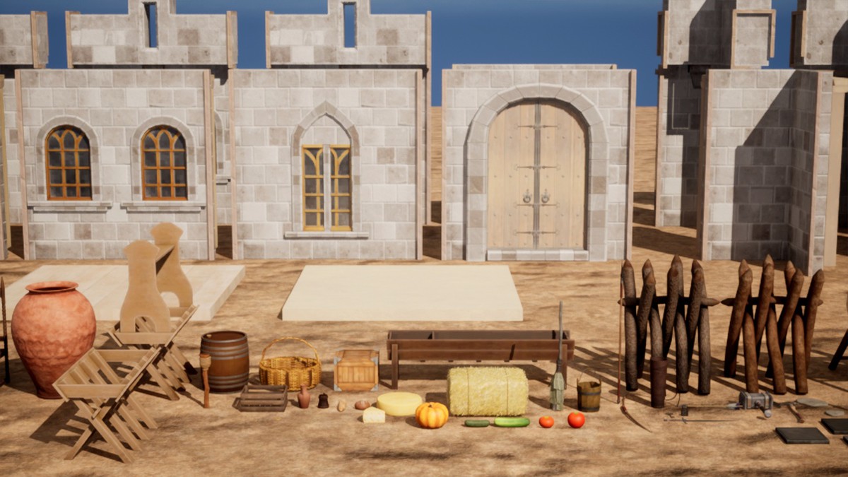 Medieval Town & Castle Modular Environment Pack