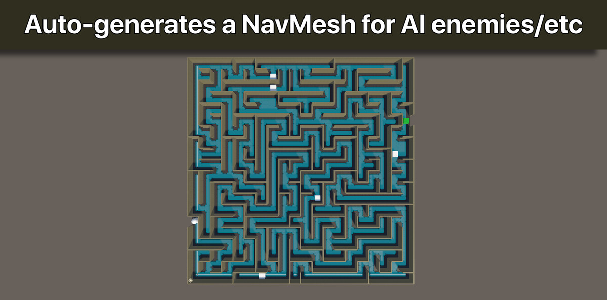 Maze Builder Pro 2 – Advanced Procedural Maze Generator with NavMesh & Spawning
